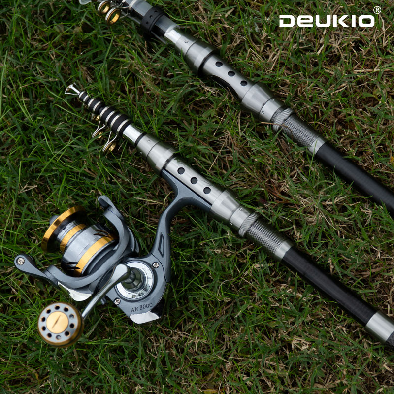 Fishing Rod Spinning - DEUKIO 낚싯대와 릴 콤보 텔레스코픽 낚싯대