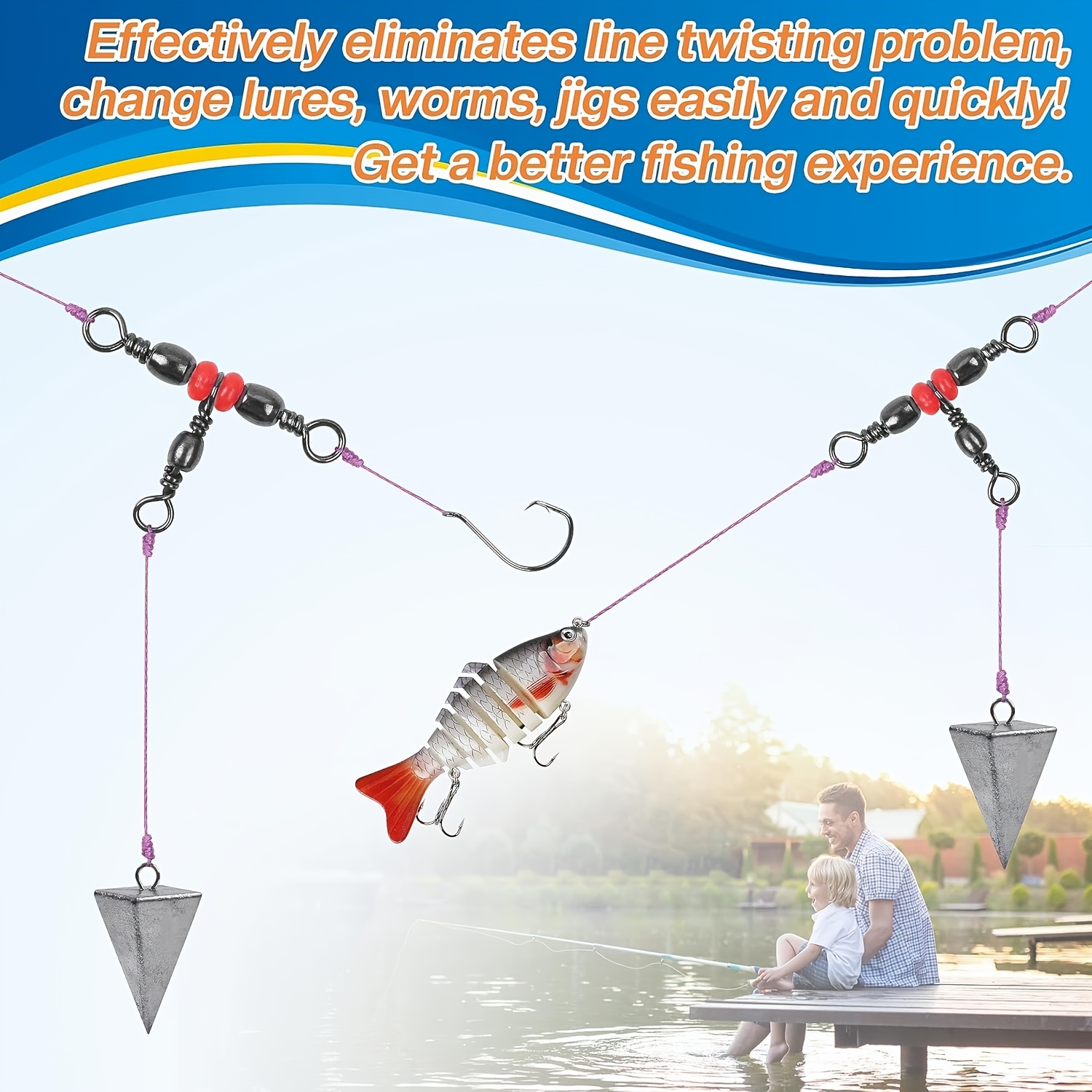 3 3방향 회전, 삼중 회전 T자형 배럴 회전, 낚시  - Fishing Rod Building Kit 리뷰 및 가격