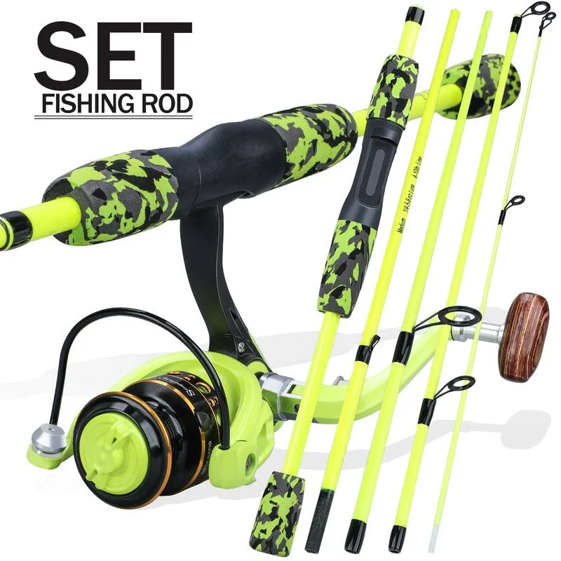 Sougayilang 휴대용 5섹션 빨간색/노란색 낚싯 - Fishing Rod Spinning 리뷰 및 가격